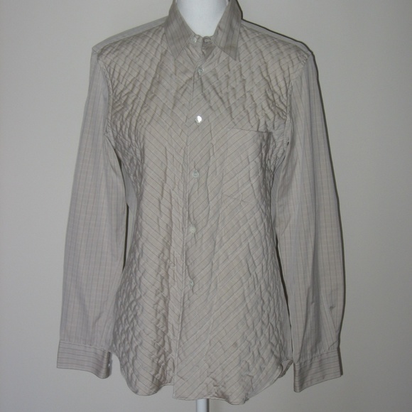 COMME des GARCONS Quilted & Check Button Shirt S - Picture 1 of 5